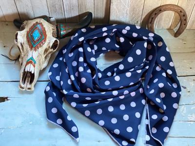 Navy Polkadot Wild Rag - Etsy