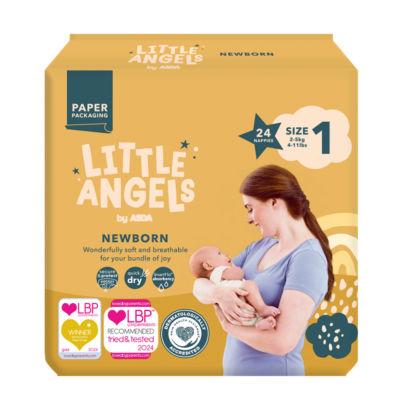 LITTLE ANGELS by ASDA Little Angels by Newborn size 1 2-5kg 24 Nappies - ASDA Groceries