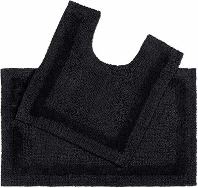 HOMESCAPES Bath Mat Set, Luxury 1600gsm Extra Soft 100% Cotton, Reversible Bathroom Mat Sets 2 Piece, Washable, Non-Slip, Super Absorbent, Quick-Dry,