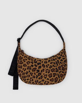 Medium Nylon Crescent Bag Leopard - Baggu