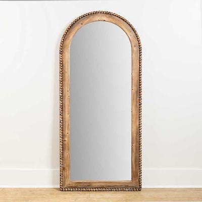 Natural Wood Beaded Arch Leaner Mirror | Kirklands Home