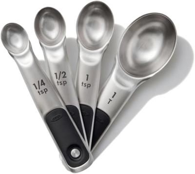 Amazon.com: OXO Good Grips 4 Piece Stainless Steel Measuring Spoons with Magnetic Snaps: Home & Kitchen