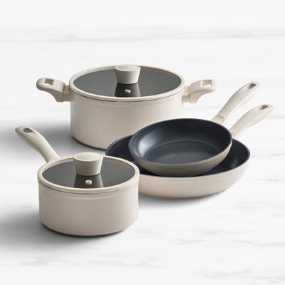 Wolstead Stonetek Ultra 4pc Cookware Set Nougat | Kitchen Warehouse