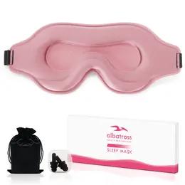Albatross Health 3D Sleep Eye Mask  100% BLACKOUT | LASH SAFE | 3D Contoured Sleep Mask | Zero Pressure Design | Includes Earplugs & Pouch - TikTok Sh