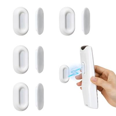 XYOFUN Magnetic Remote Control Holder Wall Mount - 4 Pcs No Drill Self-Adhesive Organizer for Air Conditioner & TV Remotes, Storage Caddy for Televisi