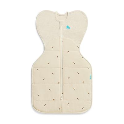 Love To Dream Quilted Stretch Cotton Swaddle Up 2.5 Tog Bees Oat Size Small | Baby Bunting AU