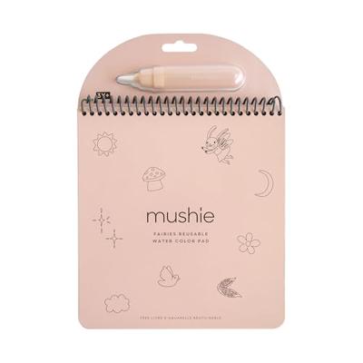 MILA - mushie Fairies Reusable Water Color Pad | Montessori Travel Activity Fairy Tale Book + Refillable Brush for Toddlers 3 Years+