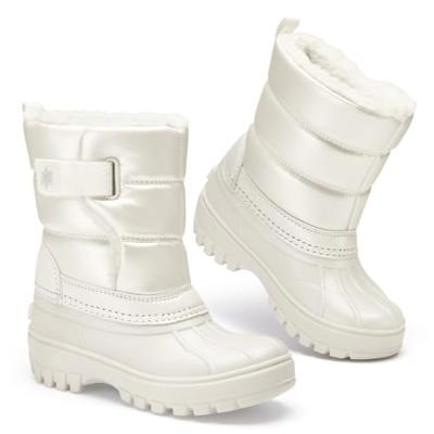 SIENNA - Stelle Kids Snow Boots with hook&loop Girls Boys Winter Warm Boots(WT,10MT)