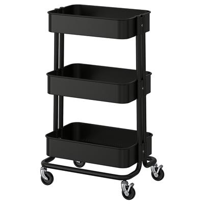 RÅSKOG utility cart, black, 35x45x77 cm (133/4x173/4x303/8) - IKEA CA