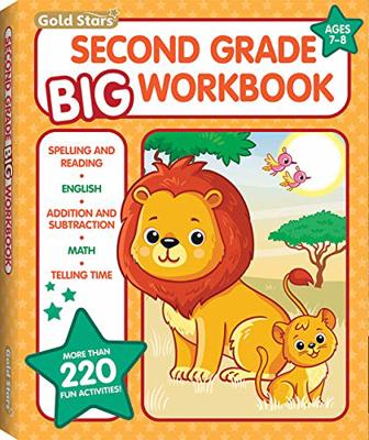 Second Grade Big Workbook Ages 7 - 8: All Subjects including 220+ Activities, Spelling and Reading, English, Addition and Subtraction, Math, Telling T