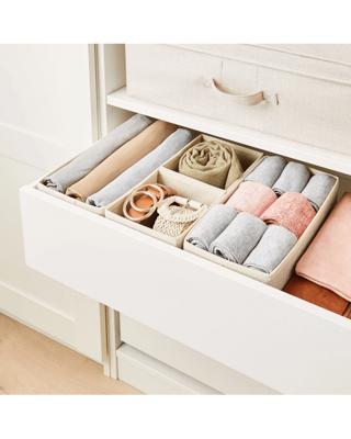Set of 4 Linen Look Drawer Organisers - Kmart