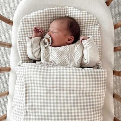 BUNDL WOOL WRAP | BEIGE GINGHAM – Olive and August