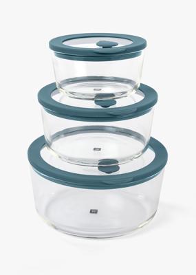 Round Borosilicate Glass Containers 3 Pack | Woolworths.co.za