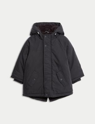 Cotton Rich Hooded Parka (2-8 Yrs) by M&S