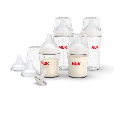 Nuk Perfect Match 7pc Baby Bottle & Pacifier Newborn Gift Set - Clear