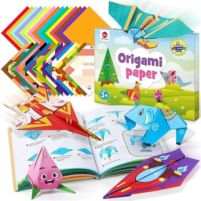 Mocoosy 320 Sheets Origami Kit for Kids Ages 5-8 6-12, 85 Patterns Origami Paper with Video & Origami Book for Beginners,DIY Art Craft Project for Kid