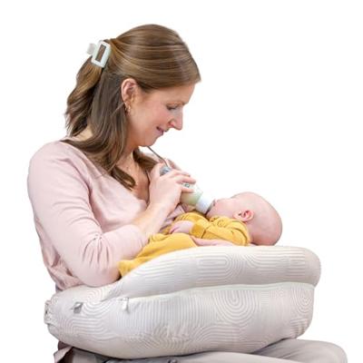 Boppy Complete Nursing Pillow, Breastfeeding & Bottle Feeding Ergonomic 2-in-1 Feeding Pillow with Removable Belt, CloseComfort No-Gap Design, Full-Le