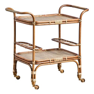 Sika Design Carlo Bar Trolley - Rattan Bar Cart