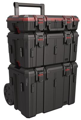 Hyper Tough Hyper Stack Heavy Duty 3 Piece Modular Rolling Toolbox System, Black - Walmart.com