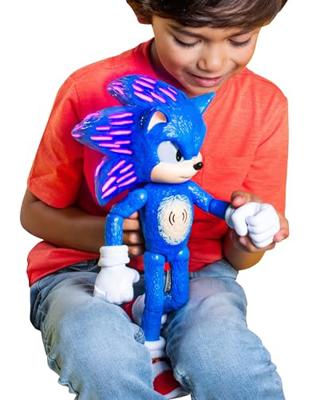 Sonic the Hedgehog 3 Ultimate Talking Sonic 12-Inch Figure, Features 30+ Iconic and Humorous Phrases and Sounds from the Movies, Light-Up Eyes and Qui
