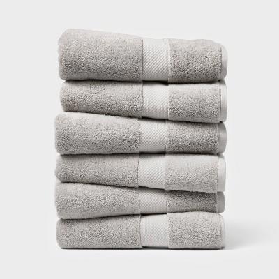 Threshold™ 6 Pack Performance Plus Bath Towel Light Gray : Target