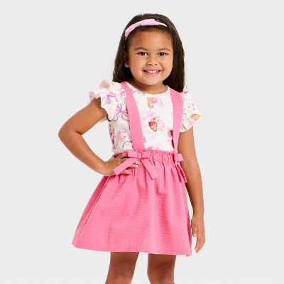 Toddler Girls 2pc Disney Princess T-Shirt & Skirt Set - Light Pink 4T : Target