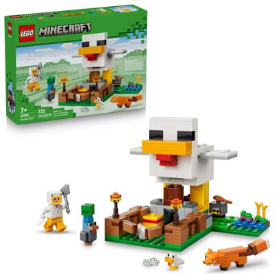 LEGO Minecraft Chicken Farm - Building Toy for Boys & Girls, Ages 7+ - Birthday Gift Idea for Kids - Video Game Playset for Fans - W/ Chicken Fan Mini