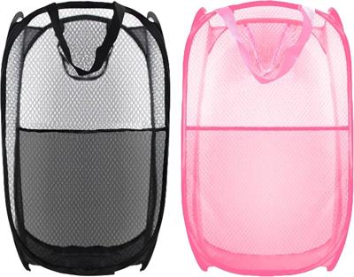 Amazon.com: Buyongwant Collapsible Pop Up Laundry Hamper, Extra Large Mesh Foldable Laundry Basket Bag, 28 x 16 x 16, 2 Pack (Black + Pink) : Home &
