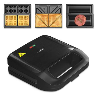 Sunvivi 3 in 1 Electric Sandwich Maker, 750W, Removable Plates - Walmart.com