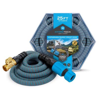 Hydrotech 5/8 in. x 25 ft. Expandable Garden Hose, Flexible, Durable, Burst Proof, Lightweight, No-Kink Water Hose 8988C4 - The Home Depot