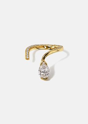 Pear Diamond Peak Ring