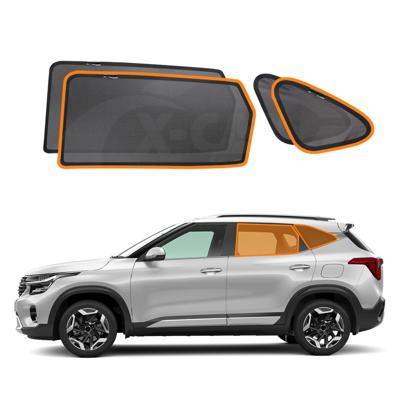 Window Sun Shade for Kia Seltos 2019-Onwards Car Accessories Sun Blind Mesh Complete Set | X-CAR