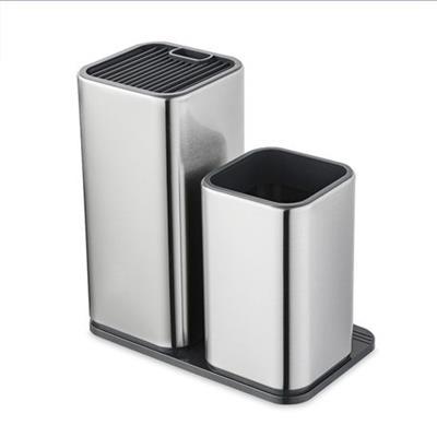 Universal Knife Block, Stainless Steel Universal Knife Holder Block