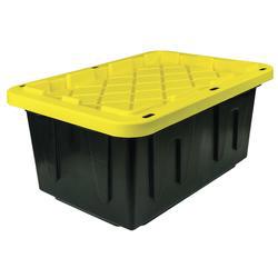 Performax® 17-Gallon Black Industrial Storage Tote with Snap-On Lid at Menards®