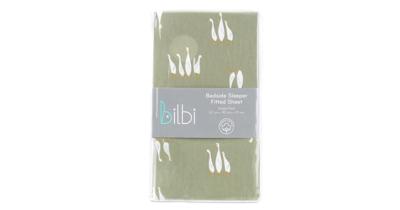 Bilbi Bedside Sleeper Fitted Sheet Sage Ducks | Baby Bunting AU