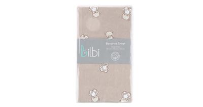 Bilbi Bassinet Fitted Sheet Teddy Bear | Baby Bunting AU