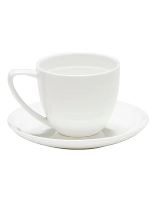 Salt&Pepper Edge Espresso Cup And Saucer Set in White | MYER