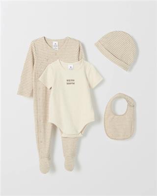 Baby Organic Cotton Rib Starter Coverall Kit | Target Australia