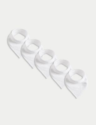 5 PACK COTTON RICH DRIBBLE BIBS | M&S