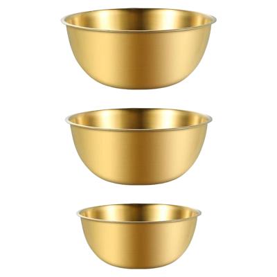 9 Pcs Gold Stainless Steel Mixing Bowls Set, Include 3 Sets, Deep Salad Bowl for Space Saving Nesting, Baking, Prepping, Serving - Walmart.com