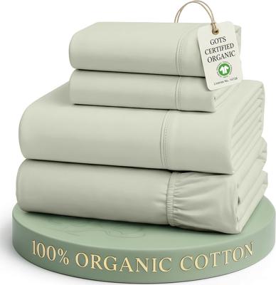 Amazon.com: LANE LINEN Queen Sheets 100% Organic Cotton GOTS Certified Percale Weave Deep Pocket 4 Piece Soft Breathable Cooling Lightweight All Seaso