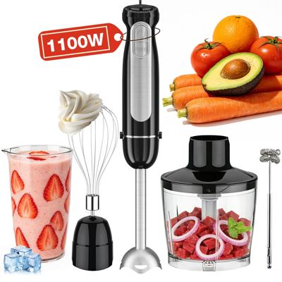 1100W Immersion Blender, 21-Speed Hand Blender with Turbo Mode, 5-in-1 Stick Blender for Smoothies, Baby Food, Soups, Purees, Black - Walmart.com