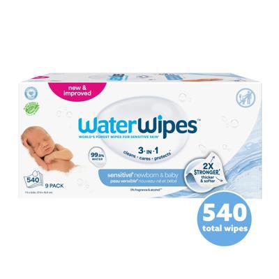 WaterWipes Newborn & Baby Sensitive Wipes 540 Pack | Baby Bunting AU