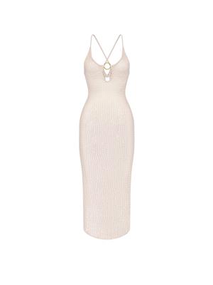 Buy Beachwear Crochet Keyhole Dress, Pearl White - Order Dresses online - Victorias Secret US