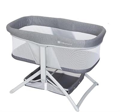 Amazon.com : Baby Trend Quick-Fold 2-in-1 Rocking Bassinet, Shadow Stone Gray : Baby