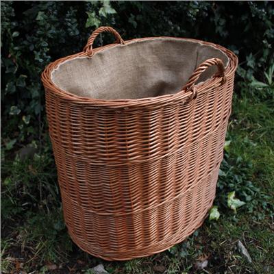 Oval Deep Large Storage Log Basket – Prestige Wicker