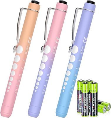 Amazon.com: 3 Pack Pen Lights for Nurses with 6 Batteries - Reusable Pen Light with Pupil Gauge and Ruler, Nurse Accessories for Work, Medical Penligh