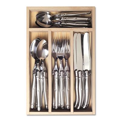 Laguiole par André Verdier - 24 Piece Cutlery Set, Stainless Steel – Lacbleu Wines