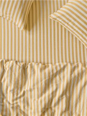 Honey Pembroke Stripe Linen Blend Fitted Sheet | Piglet in Bed US