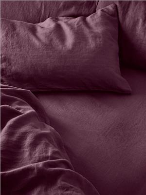 Berry 100% Linen Fitted Sheet | Piglet in Bed US